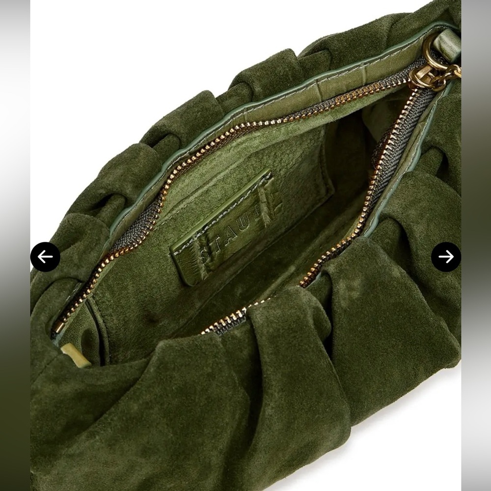 STAUD baguette Khaki Green Shoulder Bag - Picture 12 of 14